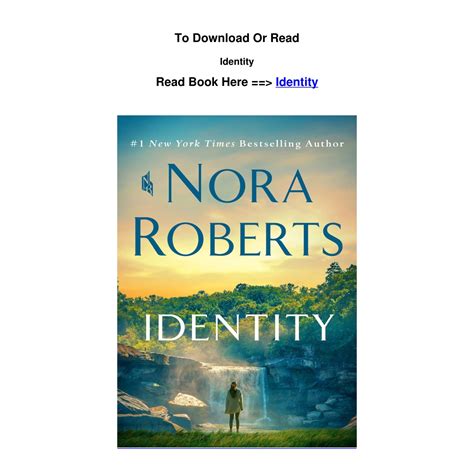 Identity by Nora Roberts (ePUB) .